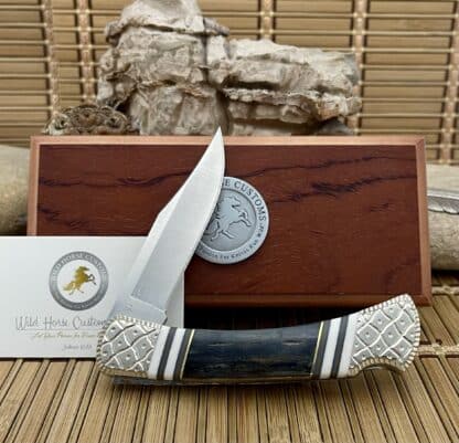 Buck 110 | Blue Mammoth Ivory Lockback by Wild Horse Custom (#1 of 1) - Image 6