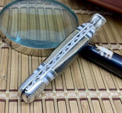 Buck 110 | Blue Mammoth Ivory Lockback by Wild Horse Custom (#1 of 1) - Image 4