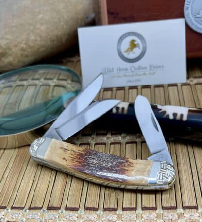 Wild Horse Custom Mammoth Ivory Sowbelly Knife – #004 of 100 - Image 3