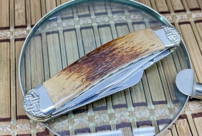 Wild Horse Custom Mammoth Ivory Sowbelly Knife – #004 of 100 - Image 2