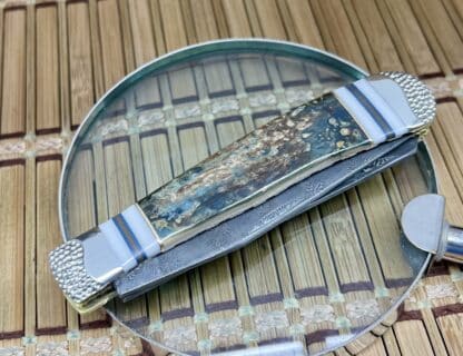 Case XX Blue Mammoth Ivory Damascus Trapper – Wild Horse Custom #1/1 - Image 3