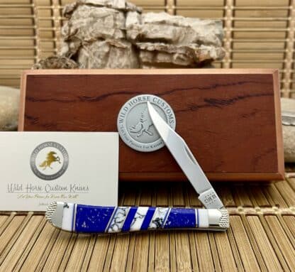 White Turquoise Slimline Trapper Knife | Case XX Custom