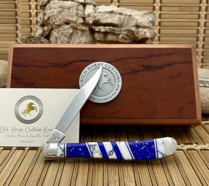 Elegant #1 of 1 White Turquoise Slimline Trapper by Wild Horse Custom - Image 5