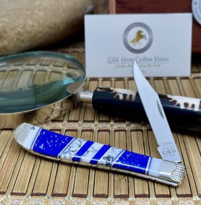 Elegant #1 of 1 White Turquoise Slimline Trapper by Wild Horse Custom - Image 2
