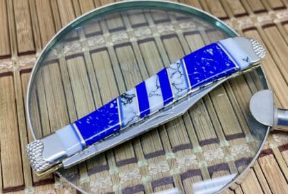 Elegant #1 of 1 White Turquoise Slimline Trapper by Wild Horse Custom - Image 3