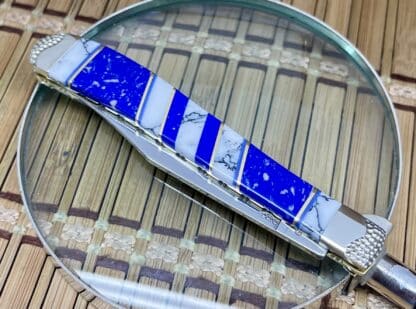 Elegant #1 of 1 White Turquoise Slimline Trapper by Wild Horse Custom - Image 4