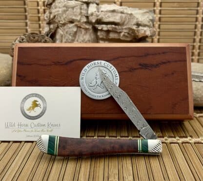 Malachite Slimline Trapper Knife – Wild Horse #1 of 1