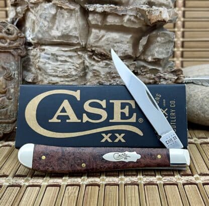 Case XX Brown Maple Burl Slimline Trapper Knife