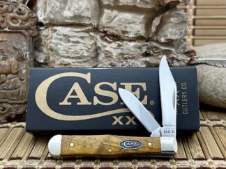 Case XX USA Yellow Curly Oak Swell Center Jack Knife