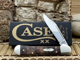 Brown Maple Burl Mini Copperlock Knife – Case XX USA