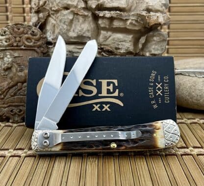 Engraved Amber Bone Trapper w/ Clip – Case XX