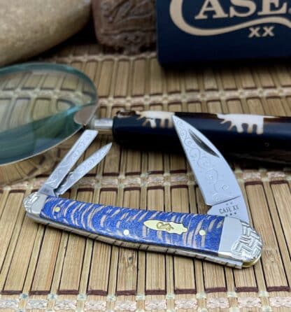 Stunning Case XX Engraved Blue Sycamore Whittler: #01 of 10 - Image 2