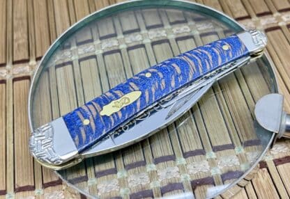Stunning Case XX Engraved Blue Sycamore Whittler: #01 of 10 - Image 3