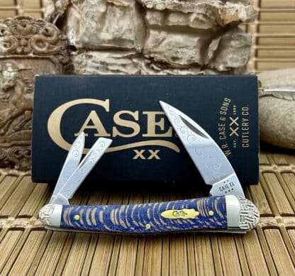 Case XX Scrolled Blue Sycamore Whittler Knife