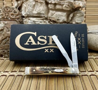 Genuine Stag Engraved Baby Doc Knife
