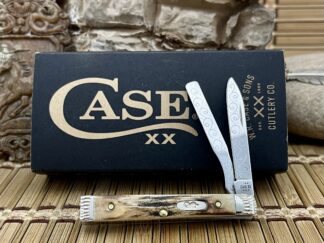 Engraved Bone Stag Baby Doc Knife