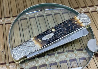Case XX Hand-Fired Peachseed Razor Barlow – Wild Horse Customs #024/100 - Image 3
