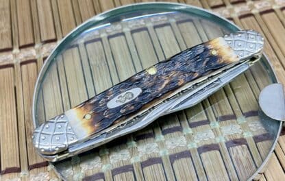 Case XX Engraved Amber Bone Muskrat – Wild Horse Customs #012/100 - Image 3