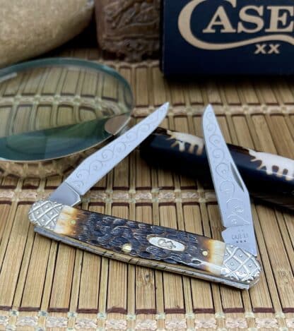 Case XX Hand-Fired Peachseed Amber Bone Muskrat – Wild Horse Customs #013/100 - Image 2