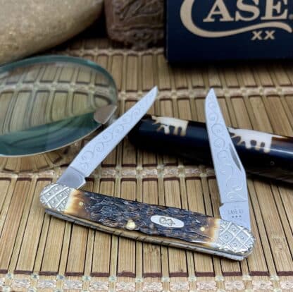Case XX Peachseed Amber Bone Muskrat Knife – #016 of 100 - Image 3