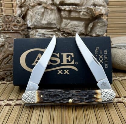 Case XX Engraved Amber Bone Muskrat Knife – #017 of 100 - Image 4