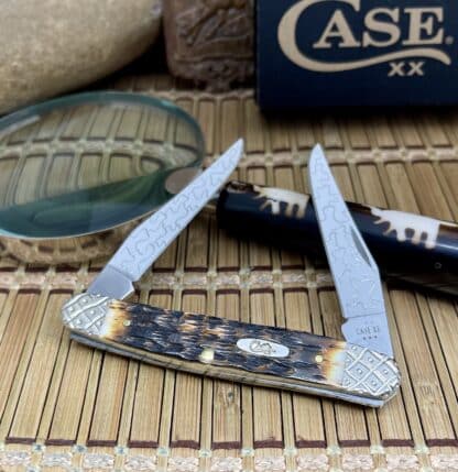 Case XX Engraved Amber Bone Muskrat Knife – #017 of 100 - Image 2