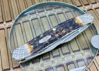 Case XX Engraved Amber Bone Muskrat Knife – #017 of 100 - Image 3