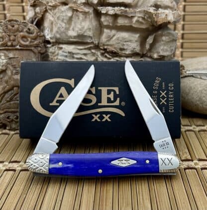 Engraved Ultra Violet Bone Muskrat Knife