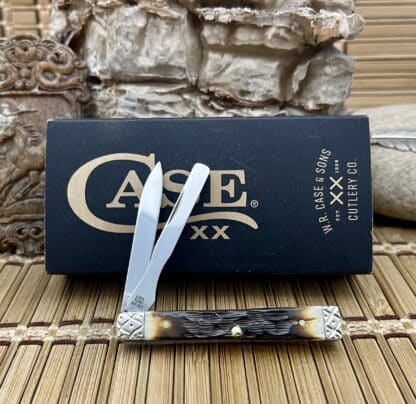 Case XX Hand-Fired Peachseed Amber Bone Baby Doc Knife – #006/100 - Image 4