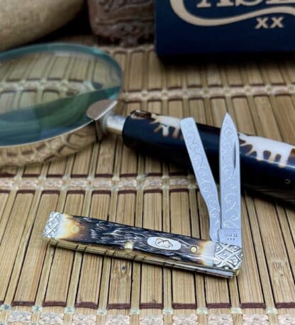Case XX Hand-Fired Peachseed Amber Bone Baby Doc Knife – #006/100 - Image 3