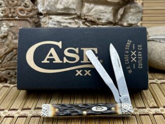 Scrolled Peachseed Amber Baby Doc Knife – Case XX #007/100
