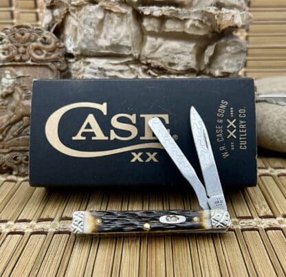 Scrolled Peachseed Amber Baby Doc Knife – Case XX #007/100