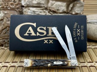 Engraved Peachseed Amber Bone Baby Doc Knife – Case XX #008/100