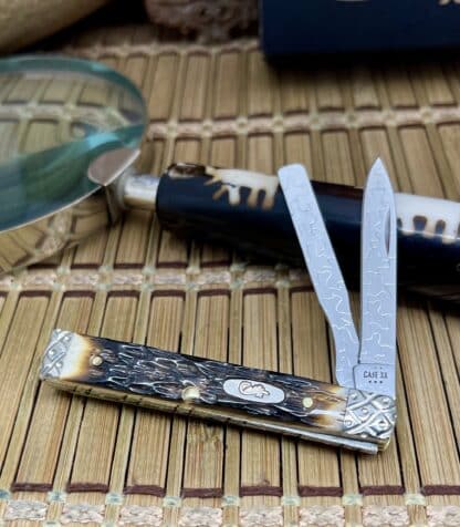 Case XX Engraved Peachseed Amber Bone Baby Doc Knife – #008 of 100 - Image 3