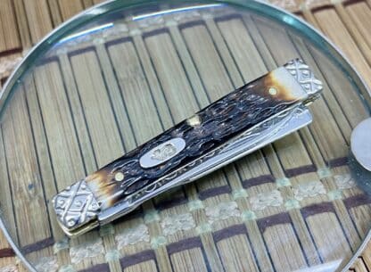 Case XX Amazing Custom Hand-Fired Peachseed AMBER Bone Baby Doc Doctor Knife #09 - Image 3