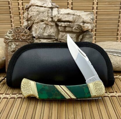 Buck 110 Painted Pony Arizona Jade Knife