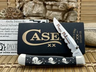 David Yellowhorse Onyx Halloween Trapperlock Knife