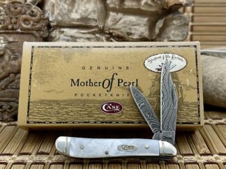 Mother of Pearl Damascus Peanut Knife | Case XX 9181