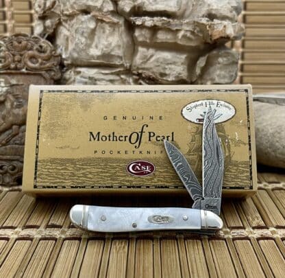 Mother of Pearl Damascus Peanut Knife | Case XX 9181