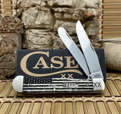 Natural Bone Vintage Flag Trapper Knife