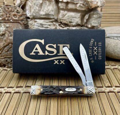 Case XX Custom Engraved Peachseed Amber Bone Baby Doc – Wild Horse Customs #005/100