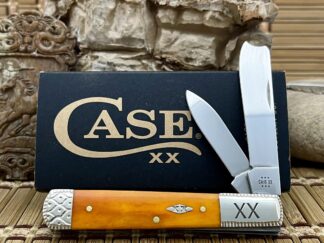 Persimmon Bone Engraved Razor Knife | Case XX