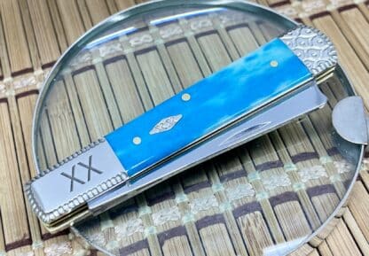 Vibrant Engraved Caribbean Bone Razor: Exclusive USA-Crafted Treasure - Image 2