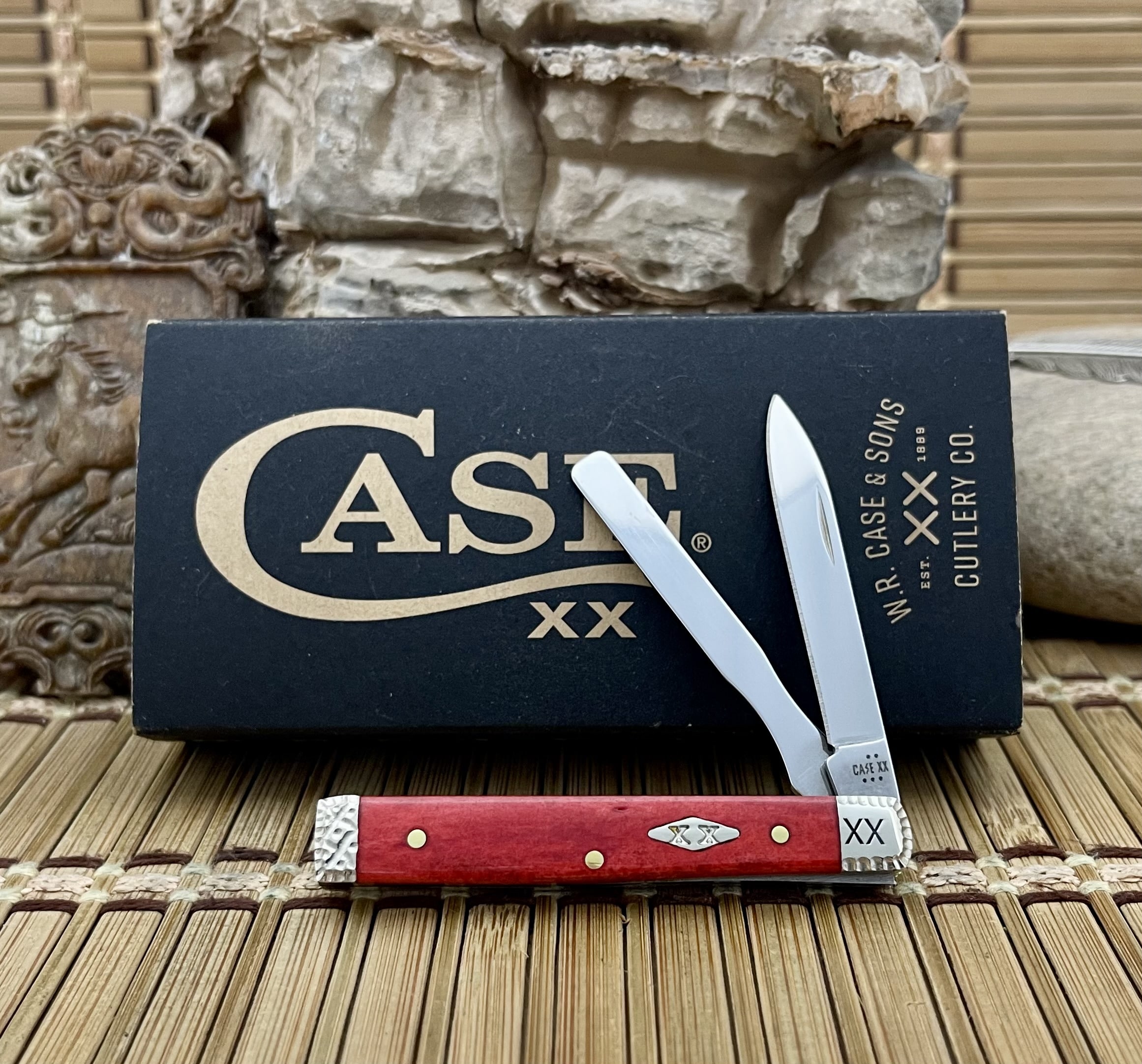 Red Bone Engraved Baby Doc Knife | Case XX Classic