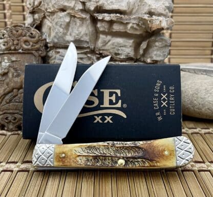 Stunning Engraved Bone Stag Wharncliffe Trapper: Exclusive USA Gem - Image 3