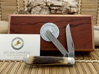 Mammoth Fossil Damascus Mini Trapper | Case XX