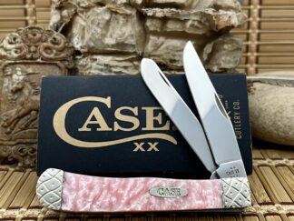Pink Pearl Scrolled Trapper Pocket Knife | Case XX