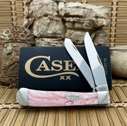 Pink Pearl Engraved Trapper Pocket Knife | Case XX
