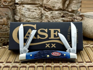 Navy Blue Bone Congress Pocket Knife | Case XX 6893