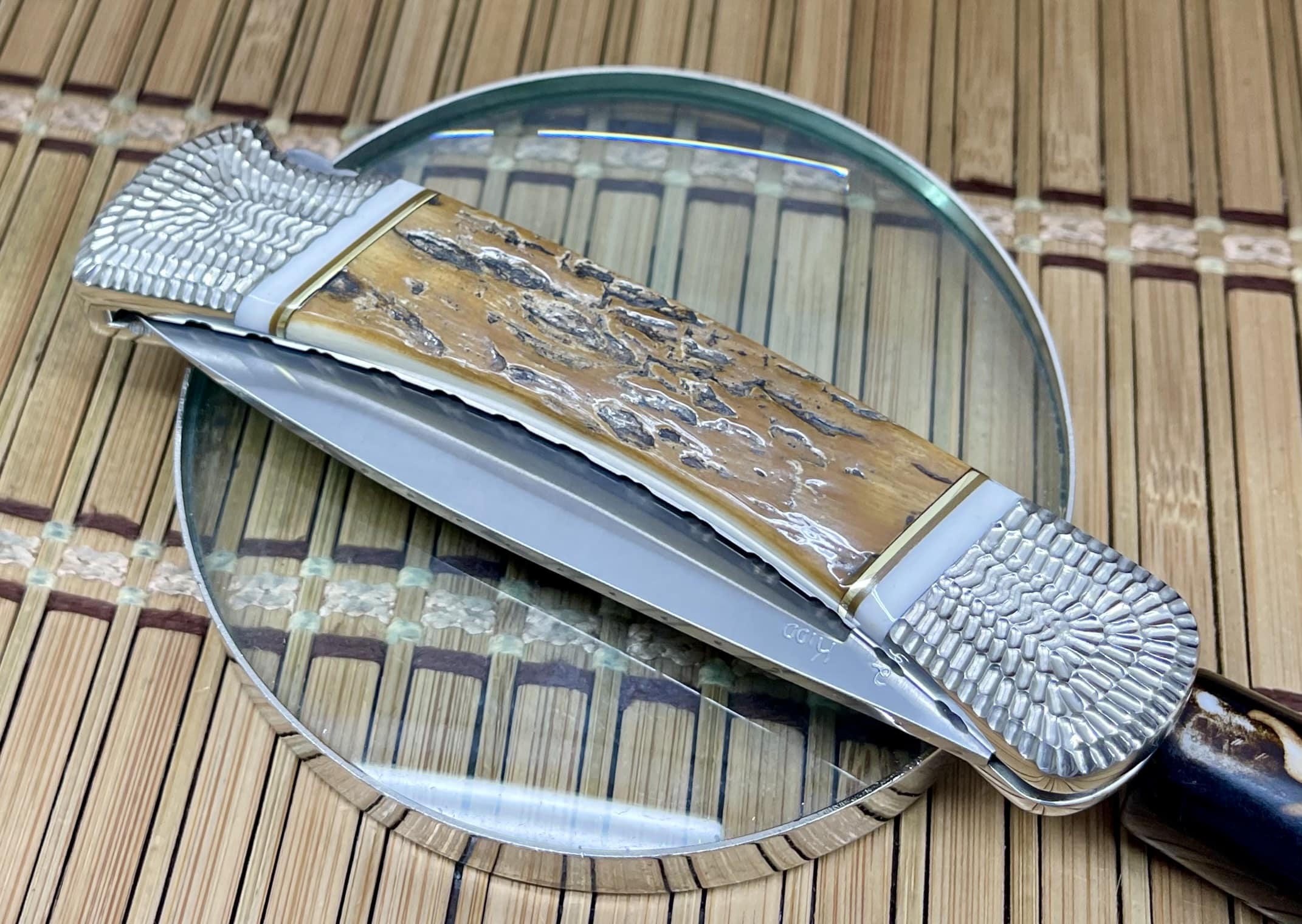 Buck 110 Wild Horse Custom Mammoth Bark Knife | J. Kidd